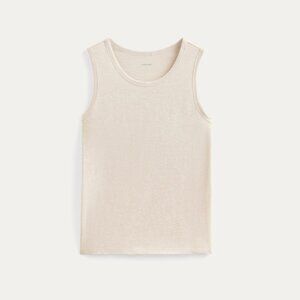 Everlane Men's Rec Performance Tank in Heathered Oat, Size Large, Cotton